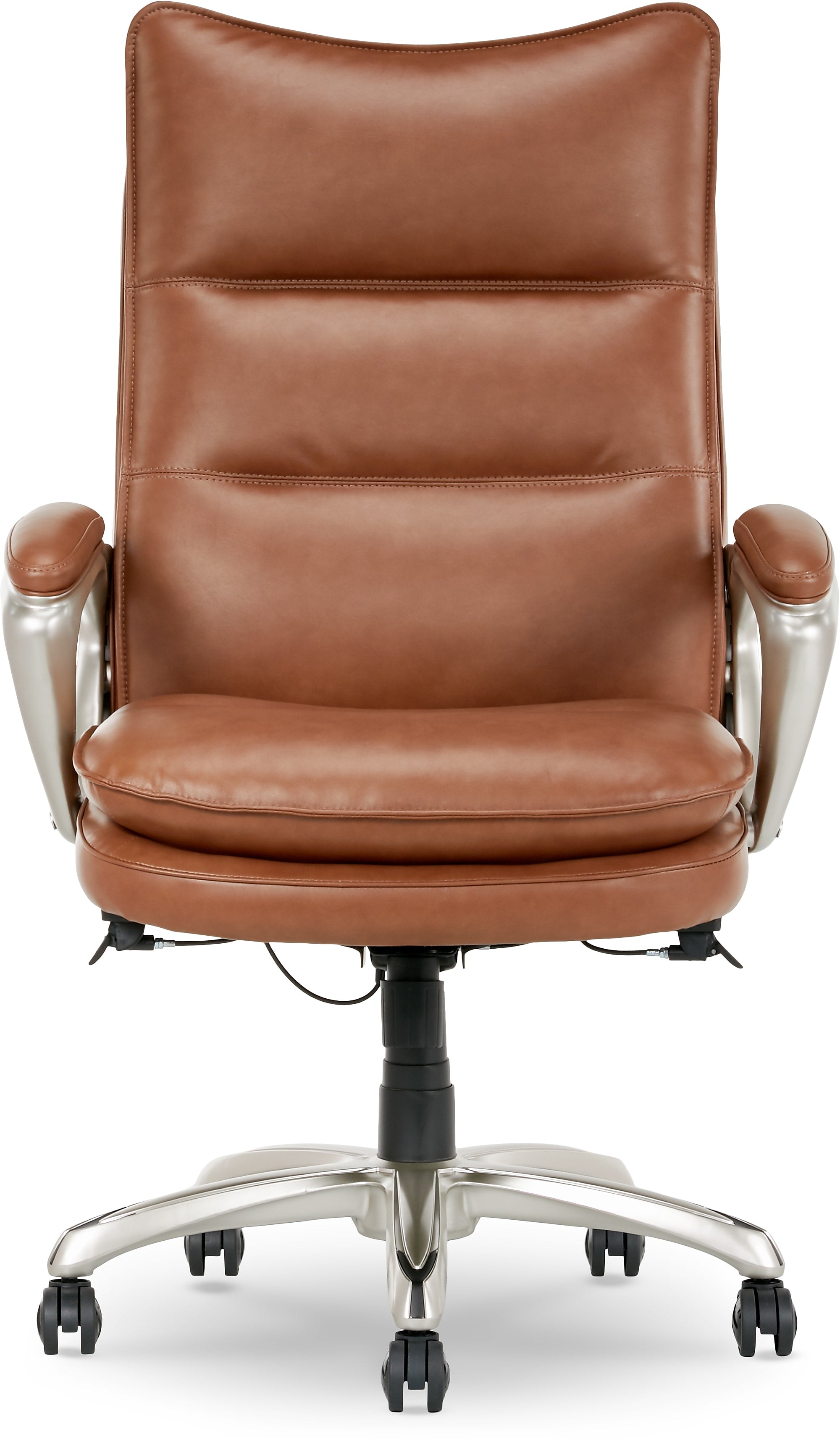 La-Z-Boy Jenkins Bonded Leather Swivel Executive Big & Tall Chair, Brown (60075-CAM)