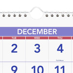 2026 AT-A-GLANCE 12" x 27" Three-Month Wall Calendar, White/Purple (PM11-28-26)