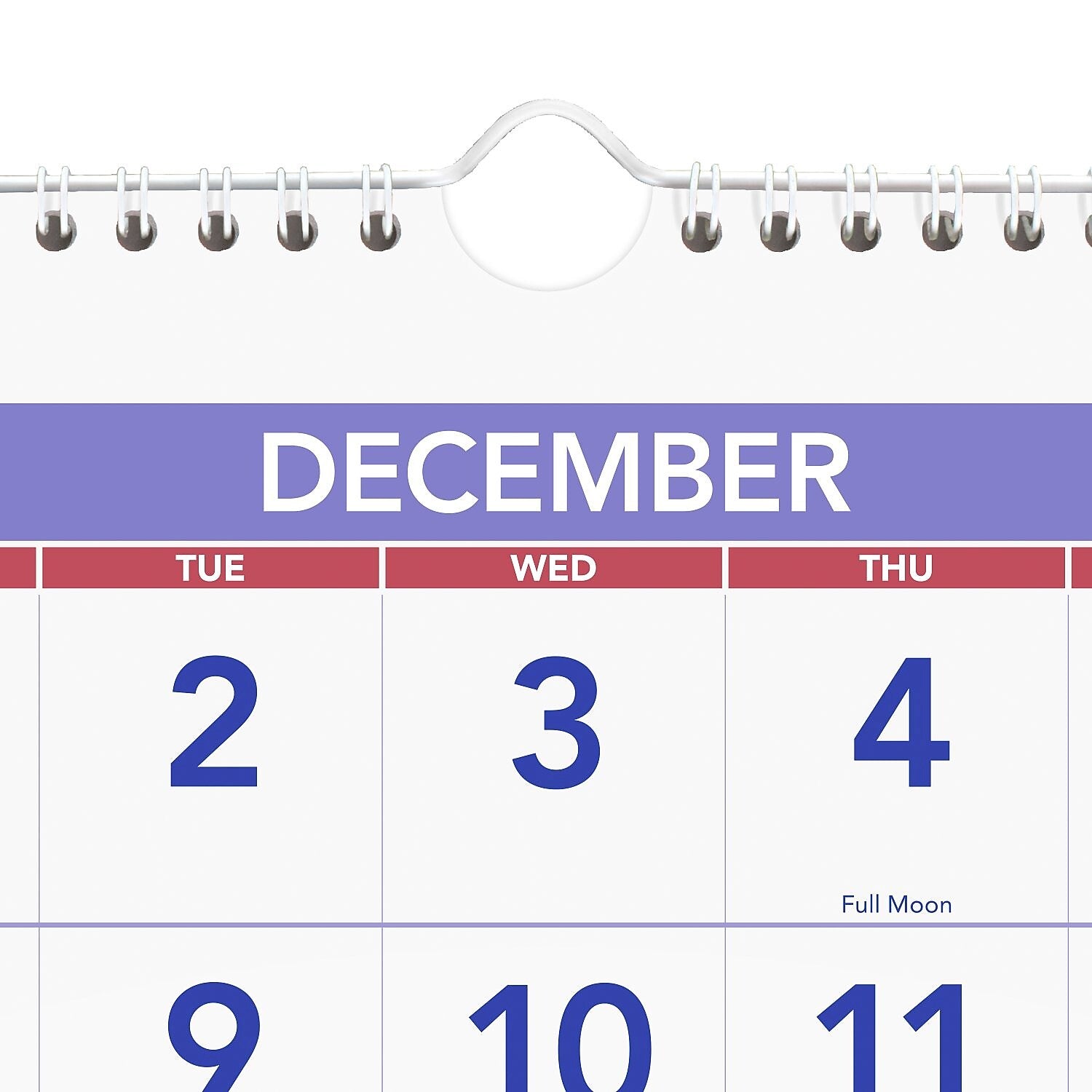 2026 AT-A-GLANCE 12" x 27" Three-Month Wall Calendar, White/Purple (PM11-28-26)