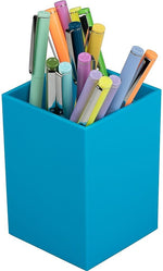 JAM PAPER Plastic Pen Holder, Blue (341bus)