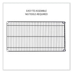 Alera® 5-Shelf Wire Shelving Kit with Casters and Shelf Liners, 36w x 18d x 72h, Black Anthracite