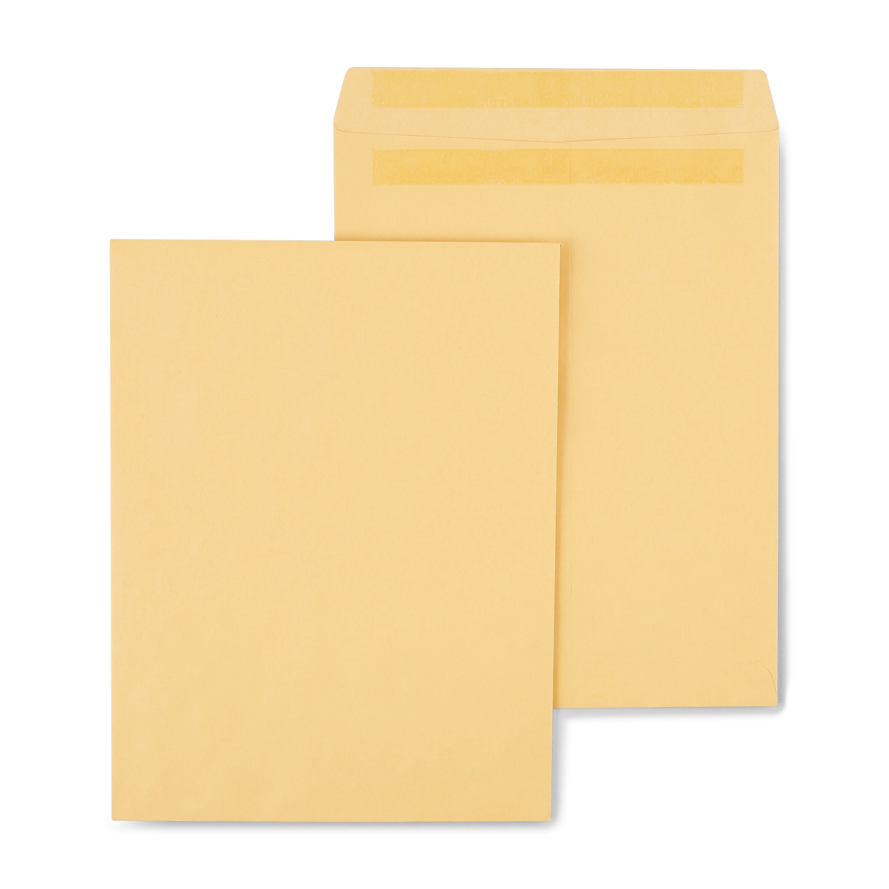 Staples Self Seal Kraft Catalog Envelopes, 10"L x 13"H, Brown, 100/Box (534818/19022)