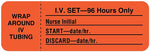 I.V. Tubing Change 96 Hours Label, 3" x 1"