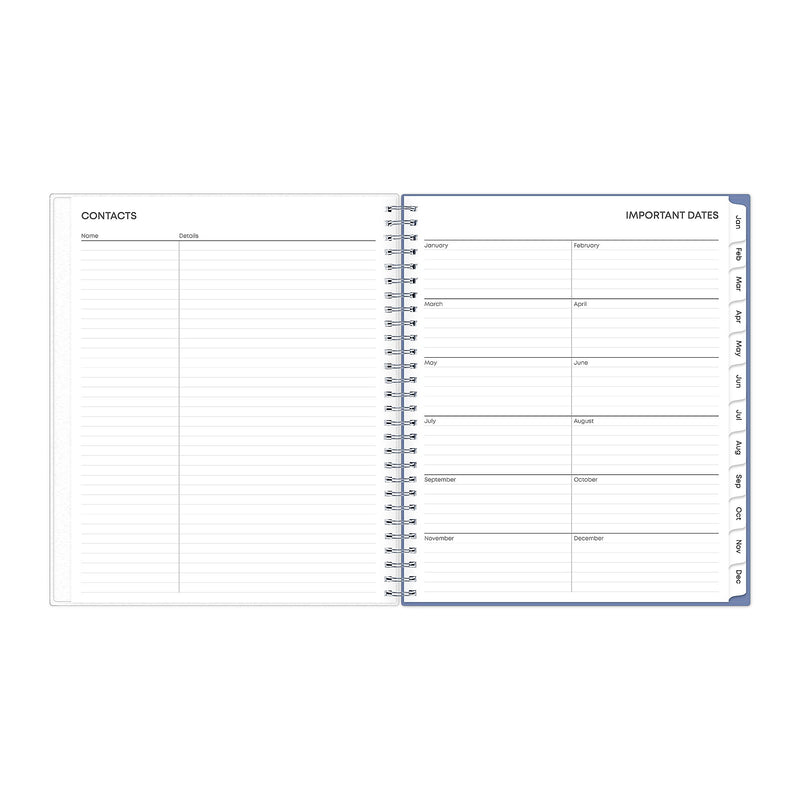 Planning Calendar BS Lindley Frosted PP 8x10 RY26 Monthly Safety Wirebound -