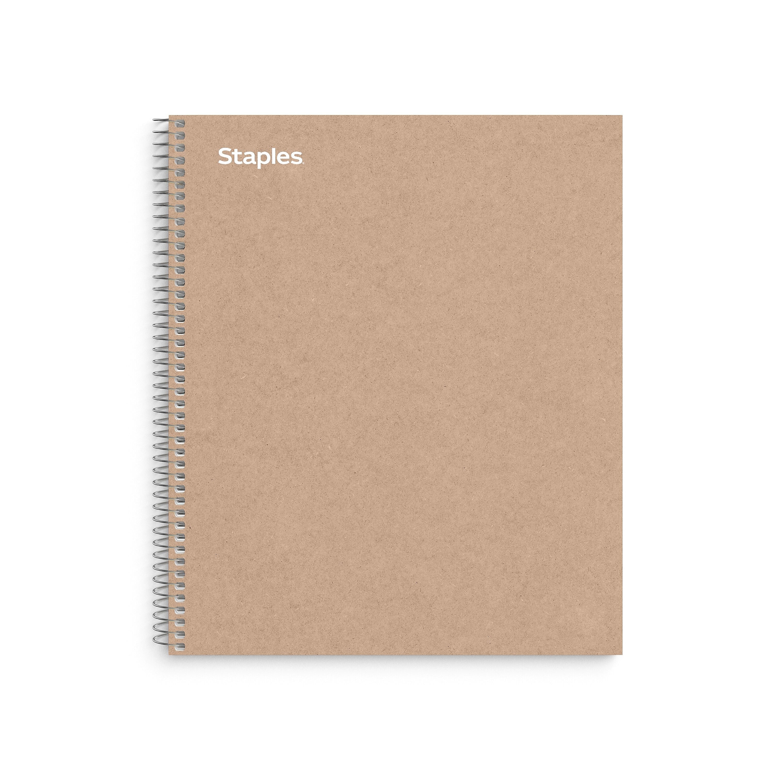 Staples Premium 5-Subject Notebook, 8.5" x 11", College Ruled, 200 Sheets, Brown (TR52122)