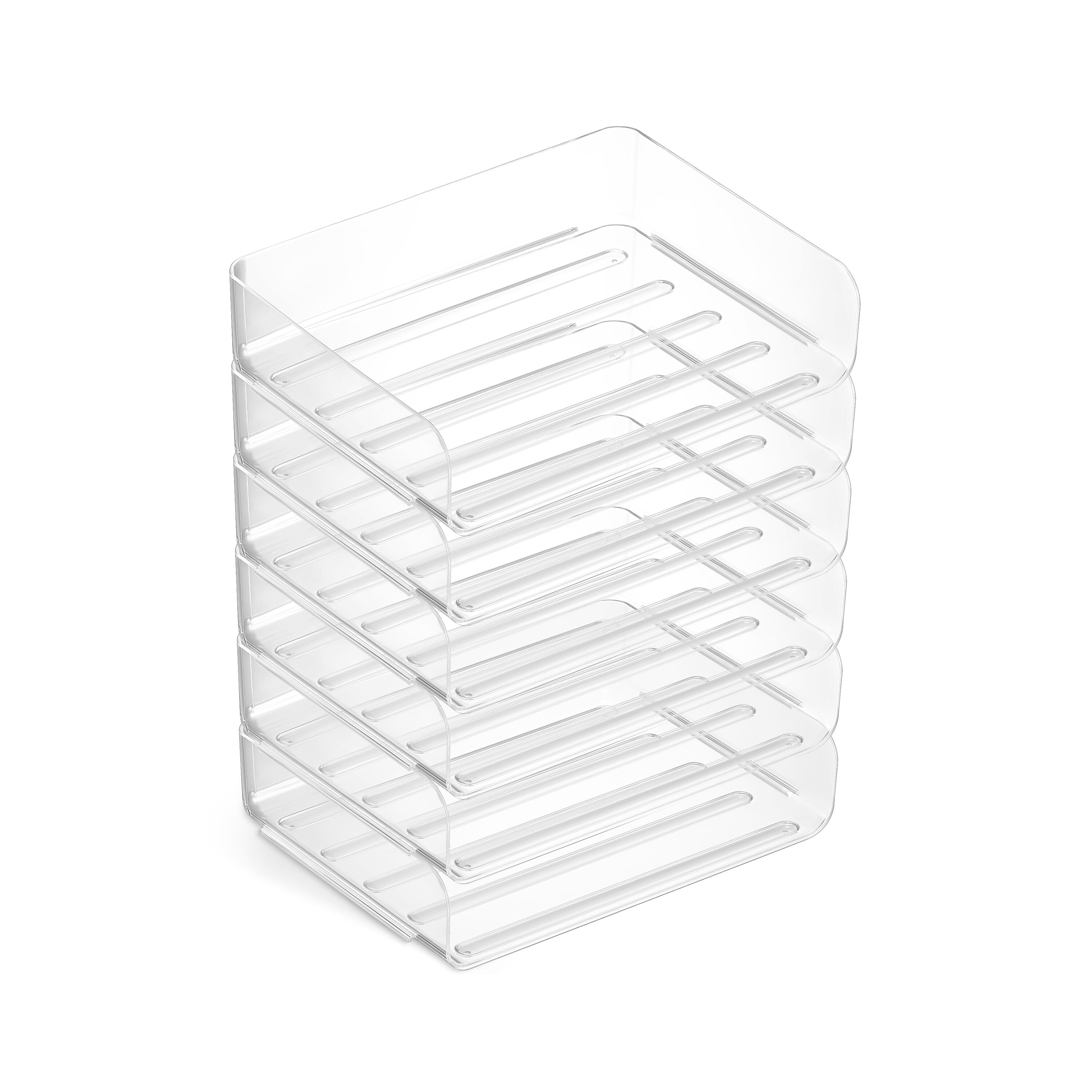 TRU RED™ Side Load Stackable Plastic Letter Tray, Clear, 6/Pack (TR61976)
