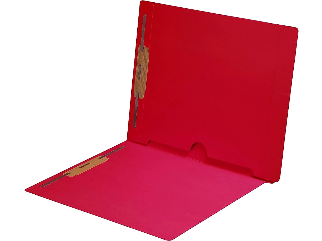 Medical Arts Press End Tab File Folder, Straight Cut, Letter-Size, Red, 250/Box (S-09019-RED-B)