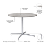 Bush Business Furniture 42" Round Conference Table, Platinum Gray (99XTB42RPG)