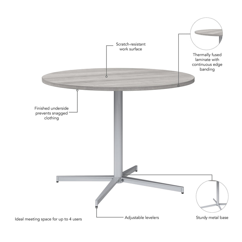 Bush Business Furniture 42" Round Conference Table, Platinum Gray (99XTB42RPG)