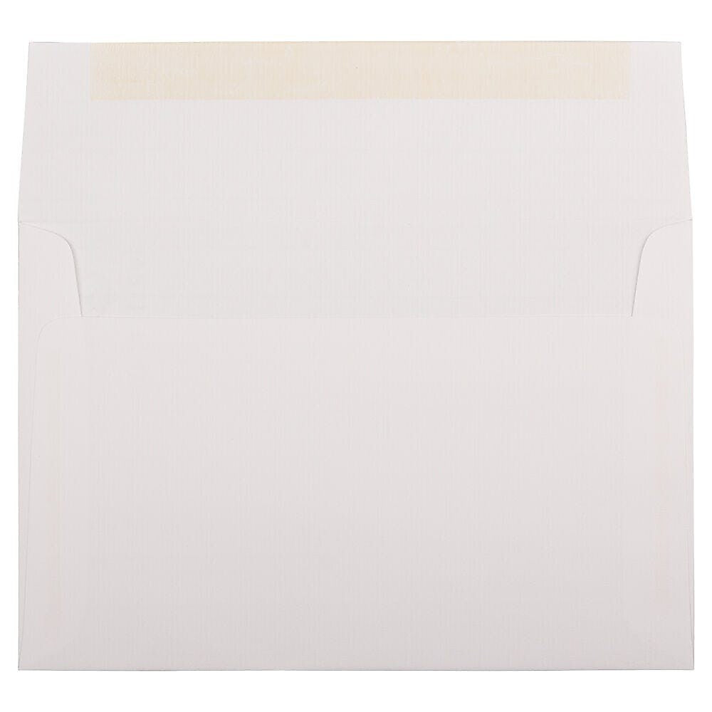 JAM Paper A8 Booklet Envelope 5 1/2" x 8 1/8", Bright White Wove, 100/Pack (STTW761d)
