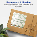Avery Laser/Inkjet Square Pearlized Labels, 3" x 3", Ivory, 300 Labels/Box (94101)