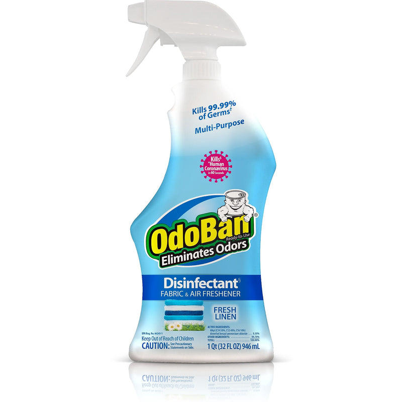 OdoBan Air Freshener & Deodorizer Spray, Fresh Linen Scent, 32 oz. (910701-Q6)