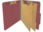 Medical Arts Press Pressboard Classification Folder, 2 Dividers, 2" Expansion, Letter Size, Dark Red, 10/Box