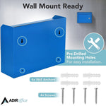 AdirOffice Steel Multipurpose Interoffice Mailbox Drop Box, Medium, Blue (631-02-BLU-PKG)