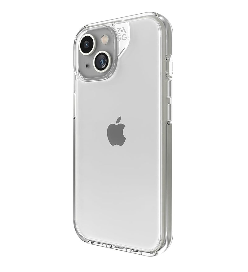 Zagg Crystal Palace Phone Case for iPhone 15/14/13, Shock Absorbing, Clear (702311699)