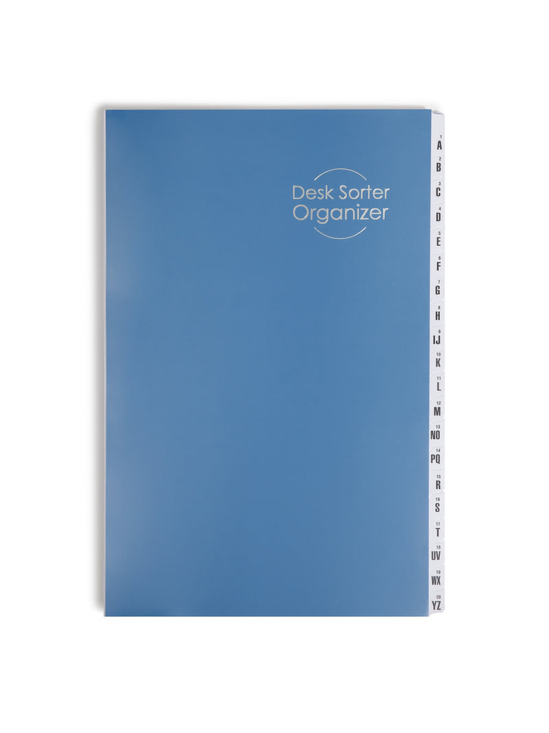 Smead Plastic Indexed Desk File, Alphabetical Index, Blue (89237)