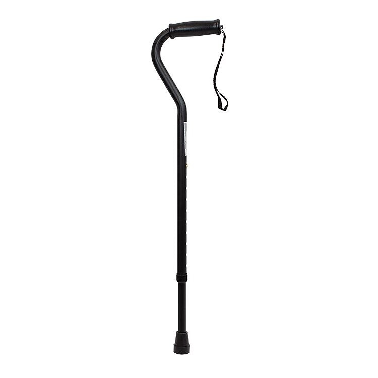 Dynarex Offset Cane with Wrist Strap, Black (10133)