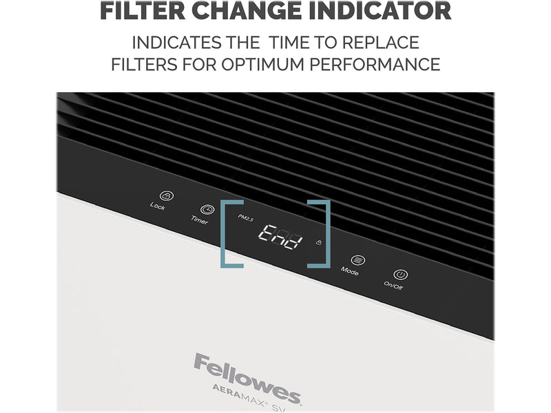 Fellowes AeraMax SV H13 True HEPA Air Purifier, White/Black (9794501)