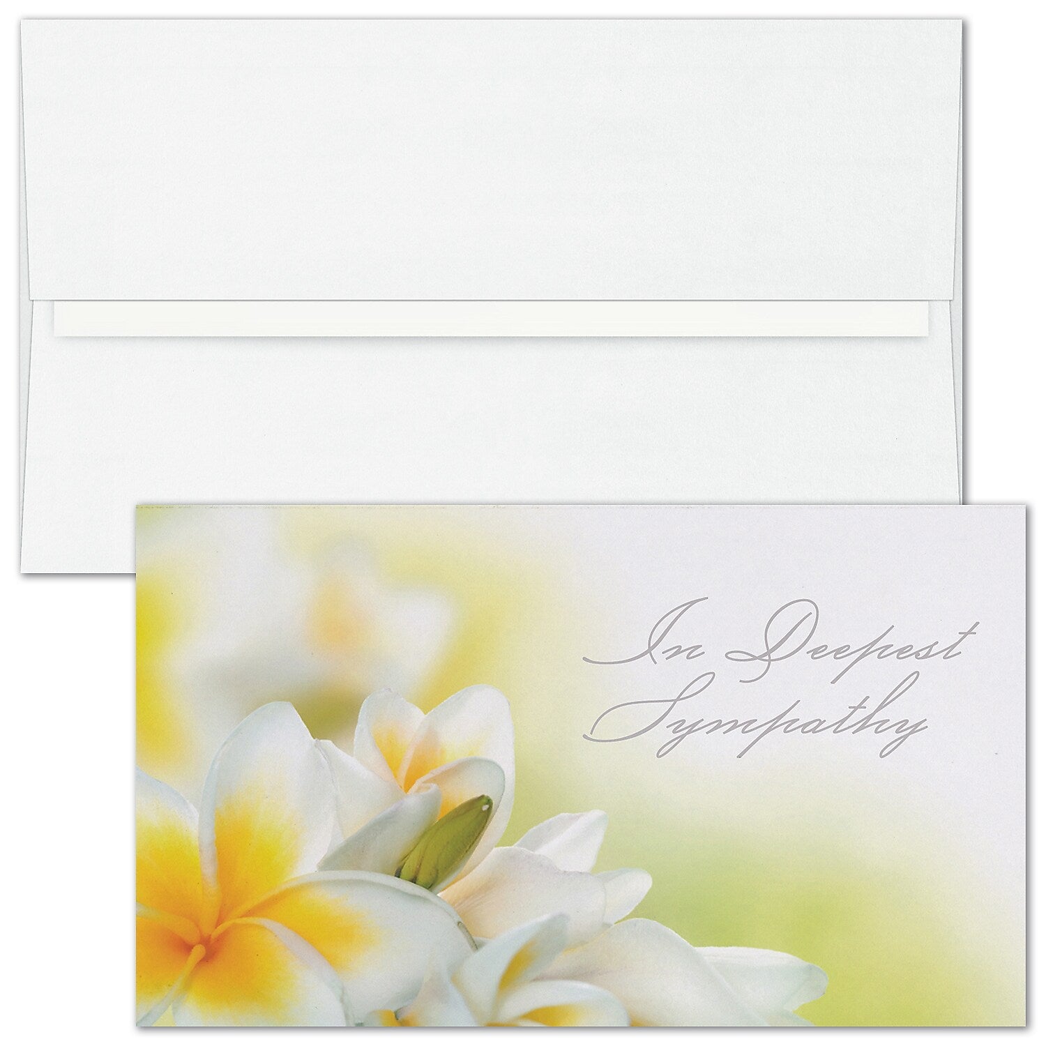 "Sweet Lilies" Sympathy Card w/ Unlined White Envelope, 250/BX