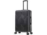InUSA Drip 24" Hardside Suitcase, 4-Wheeled Spinner, TSA Checkpoint Friendly, Black (IUDRI00M-BLK)