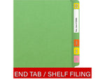 Medical Arts Press Heavy-Duty End Tab File Folder, Straight Cut, Letter-Size, Green, 40/Box (S-09458-GRN)