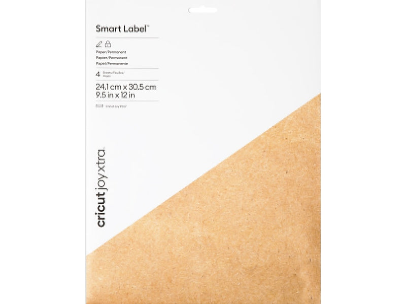 Cricut Joy Xtra Smart Label Die Cutting Permanent Paper, Kraft, 4 Sheets/Pack (2010345)