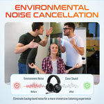 Delton G520 Wireless Noise Canceling Bluetooth Stereo Business/Gaming Over-the-Ear Computer Headset, Black (DBHG520)