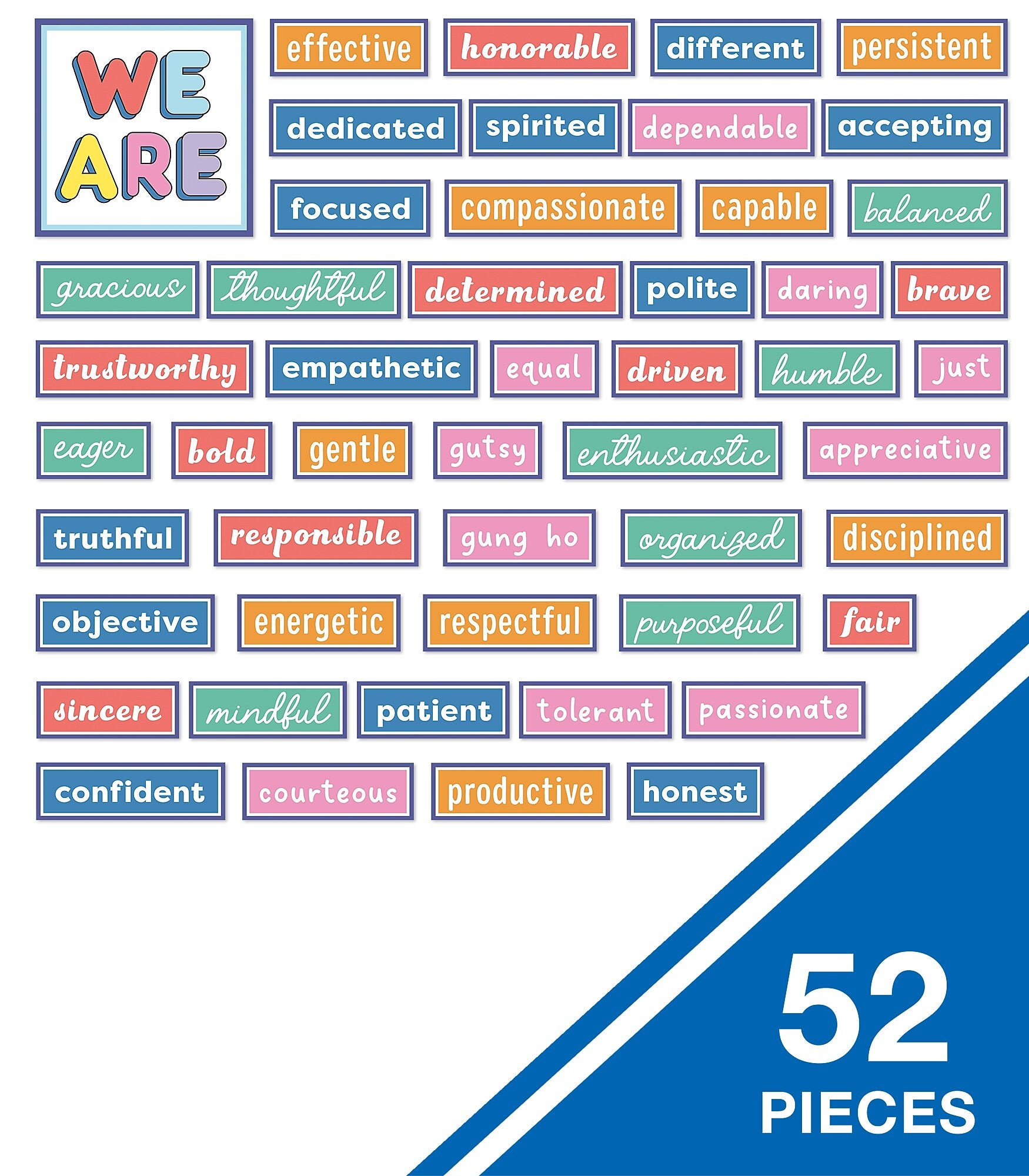 Carson Dellosa Education We Stick Together Motivational Bulletin Board Set, 52 Pieces (CDP110590)