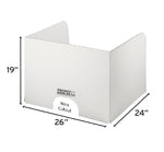 Classroom Products Foldable Cardboard Freestanding Privacy Shield, 19"H x 26"W, White, 10/Box (1910 WH)