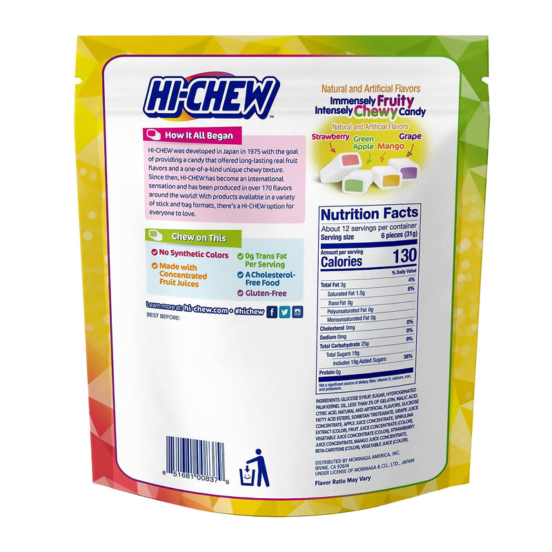 Hi-Chew Assorted Fruit Chews, 12.7 oz, 3/Pack (209-02502)