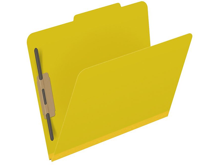 Medical Arts Press Pressboard Classification Folder, 2" Expansion, Letter Size, Yellow, 25/Box