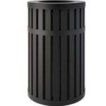 Suncast Commercial Steel Trash Can, 45 Gallon, Black (MTCRND4500)