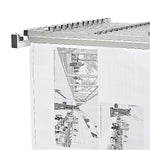 AdirOffice Expandable Blueprint Mobile Plan Center Large File Hanging Storage, White (615-WHI-KIT1)