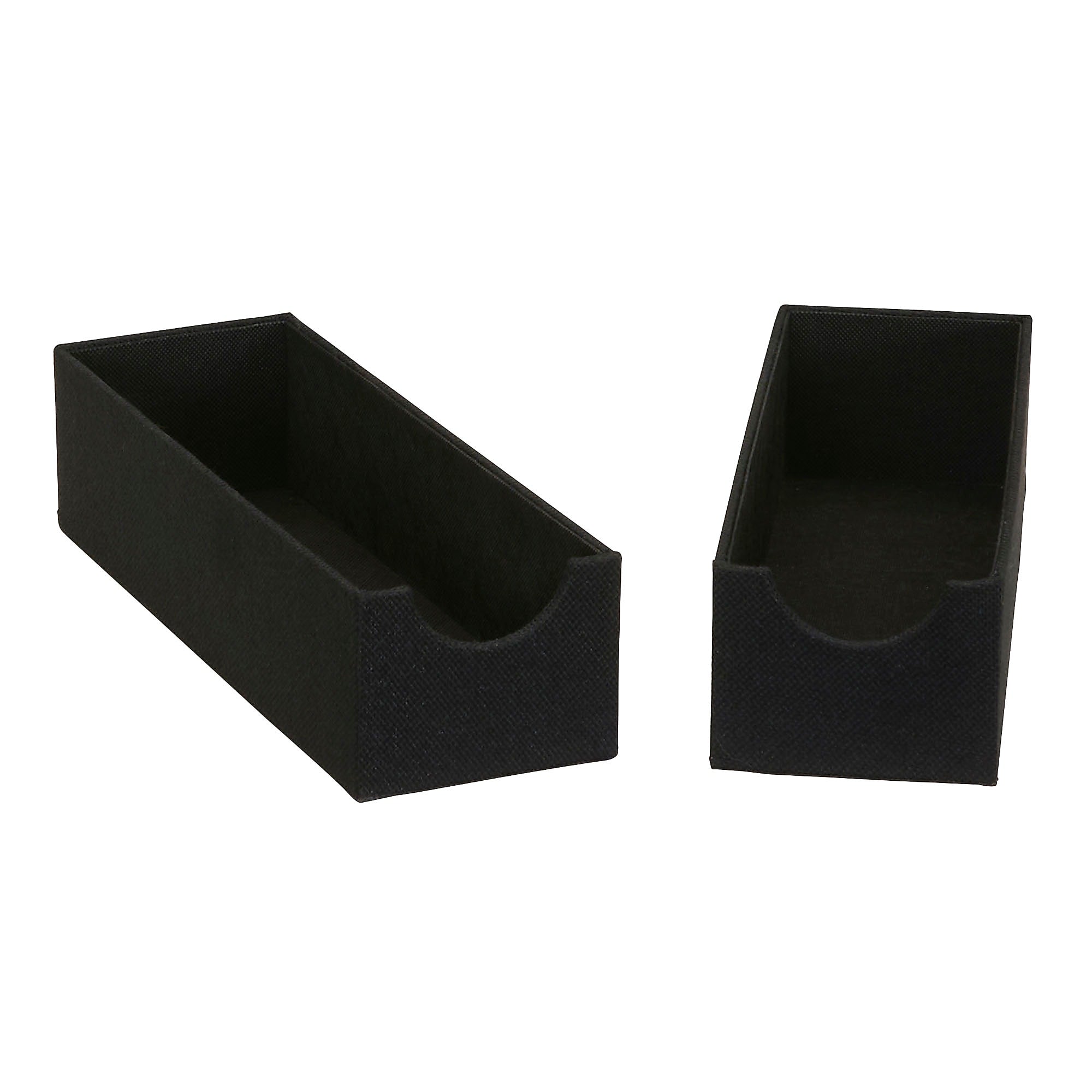 Household Essentials Drawer Organizers, Black Linen, 2/Pack (7670-1)