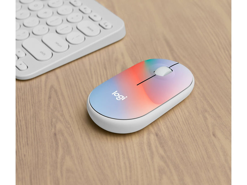 Logitech M340 Wireless Ergonomic Ambidextrous Optical USB Mouse, Sheer Dream (910-007283)
