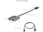 StarTech DisplayPort to 2 x DisplayPort Hub, Male to Female, Space Gray (MST14DP122DP)