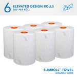 Scott Pro Slimroll Hardwound Paper Towels, 1-Ply, 580 ft./Roll, 6 Rolls/Case (47035)