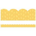 Carson Dellosa Education Grow Together Scalloped Borders, 3"x 3', Yellow with Painted Dots, 6/Bundle (CD-108490-6)