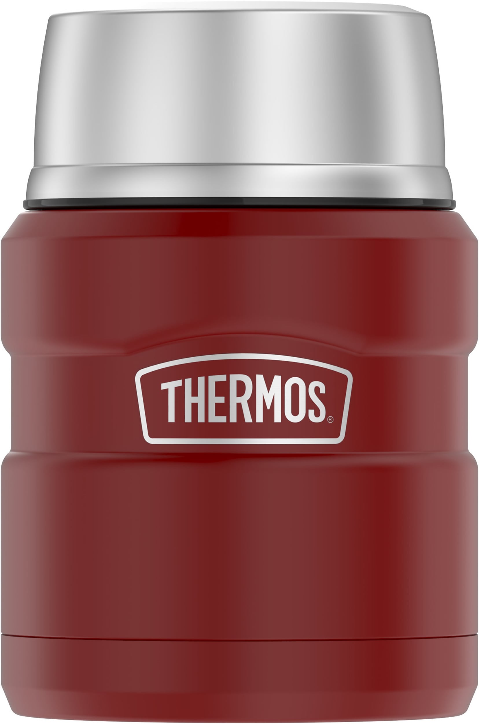 Thermos King Stainless Steel Insulated Food Jar, Red, 16 oz. (EASK3000MR4)