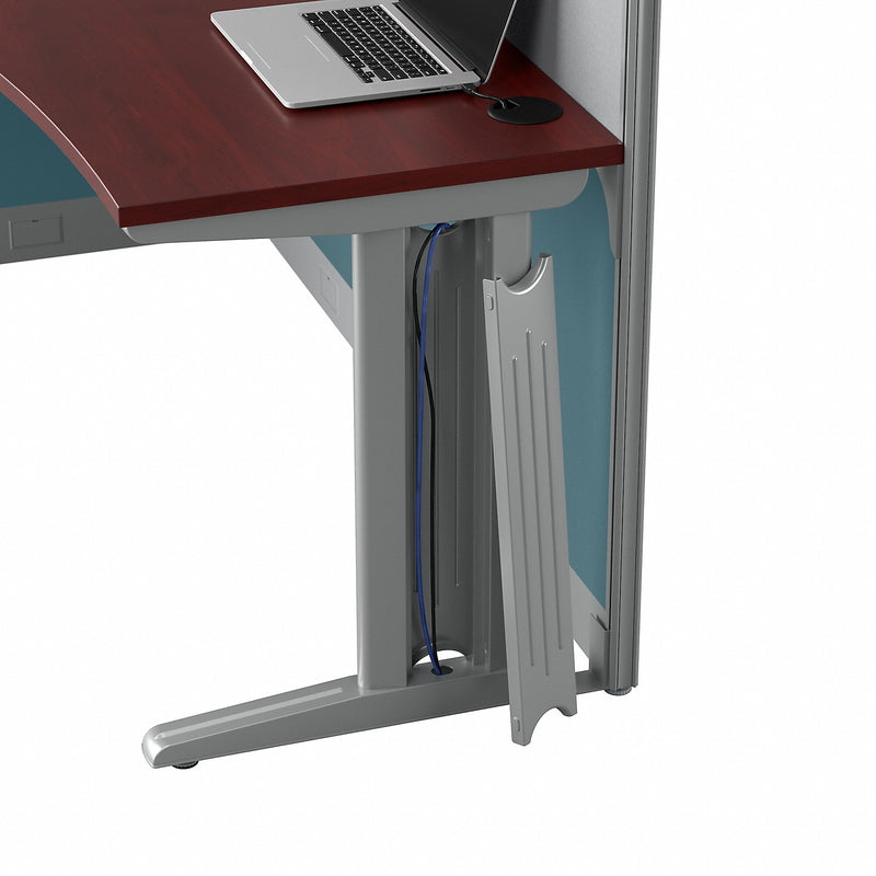 Bush Business Furniture Office in an Hour 63"H x 65"W Cubicle Workstation, Hansen Cherry (WC36492-03K)