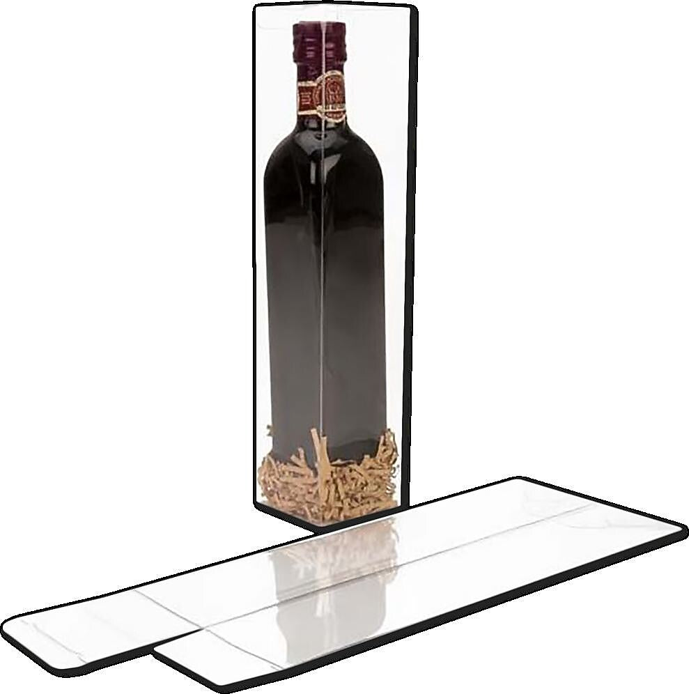 JAM Paper Pop & Lock Top Clear Gift Boxes, 2 9/16" x 2 9/16" x 12 1/16", 25/pack (CB-PLB145)