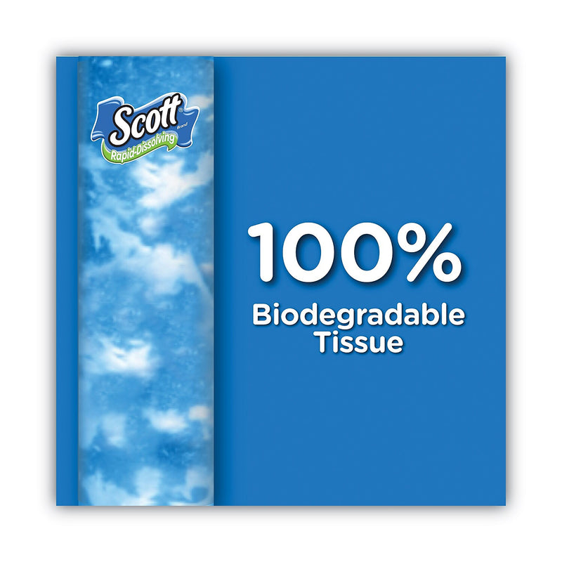 Scott Rapid-Dissolving Toilet Paper, 1-Ply, White, 231 Sheets/Roll, 48 Rolls/Case (KCM47617)