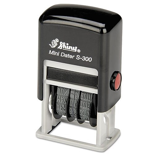 AbilityOne Self Inking Line Dater, Red (7520013523018)