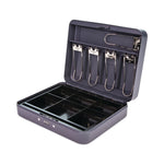 CONTROLTEK Cash Box, 6 Compartments, Charcoal (CNK500128)