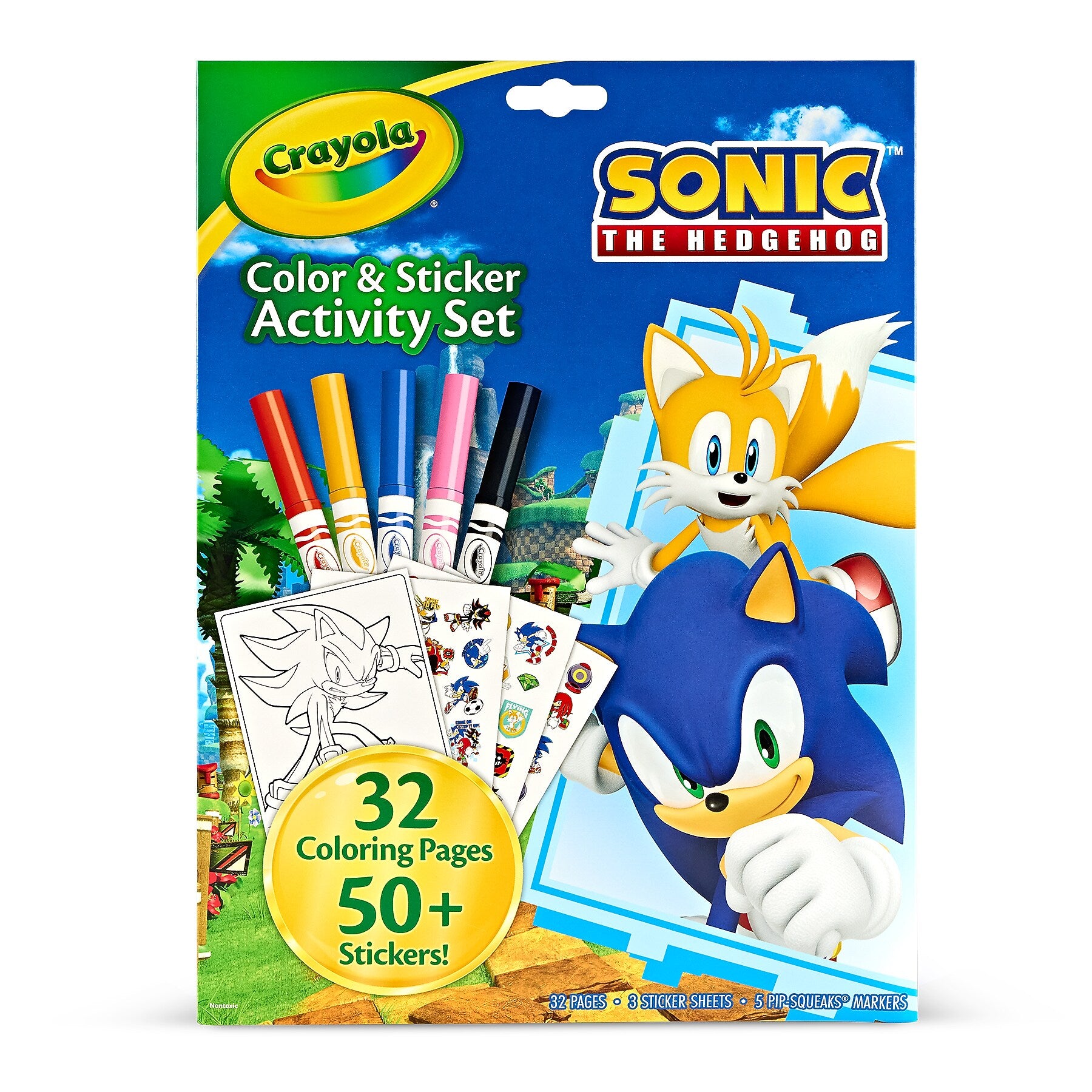 Crayola Color & Sticker Sonic Activity Book, 32 Pages, 2/Bundle (BIN040859-2)