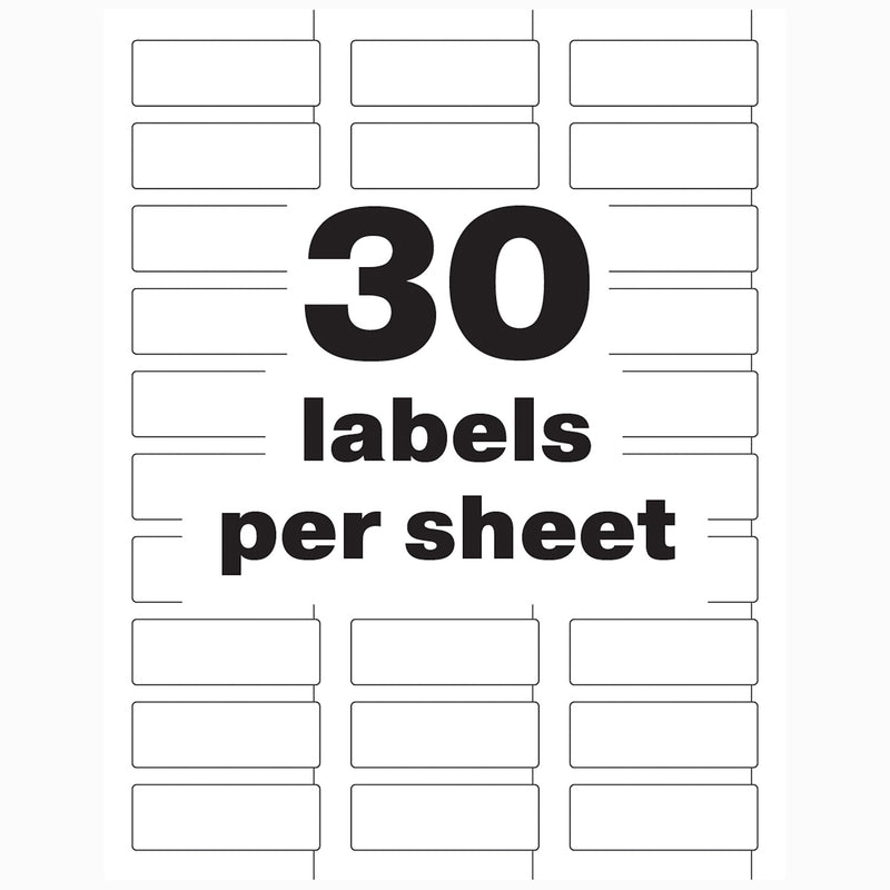 Avery PermaTrack Durable Laser Asset Tag Labels, 3/4" x 2", White, 240 Asset Tags/Pack (61526)