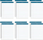 TOPS Docket Notepad, 8.5" x 11.75", Legal Ruled, White, 50 Sheets/Pad, 12 Pads/Pack (TOP63410)