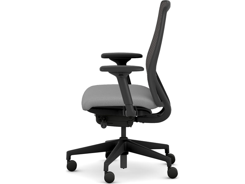 HON Nucleus Fabric/Mesh Swivel Task Chair, Frost/Black (HNR1KD.Y2.STC.A.H.IM.CU22.BL.SB.T)