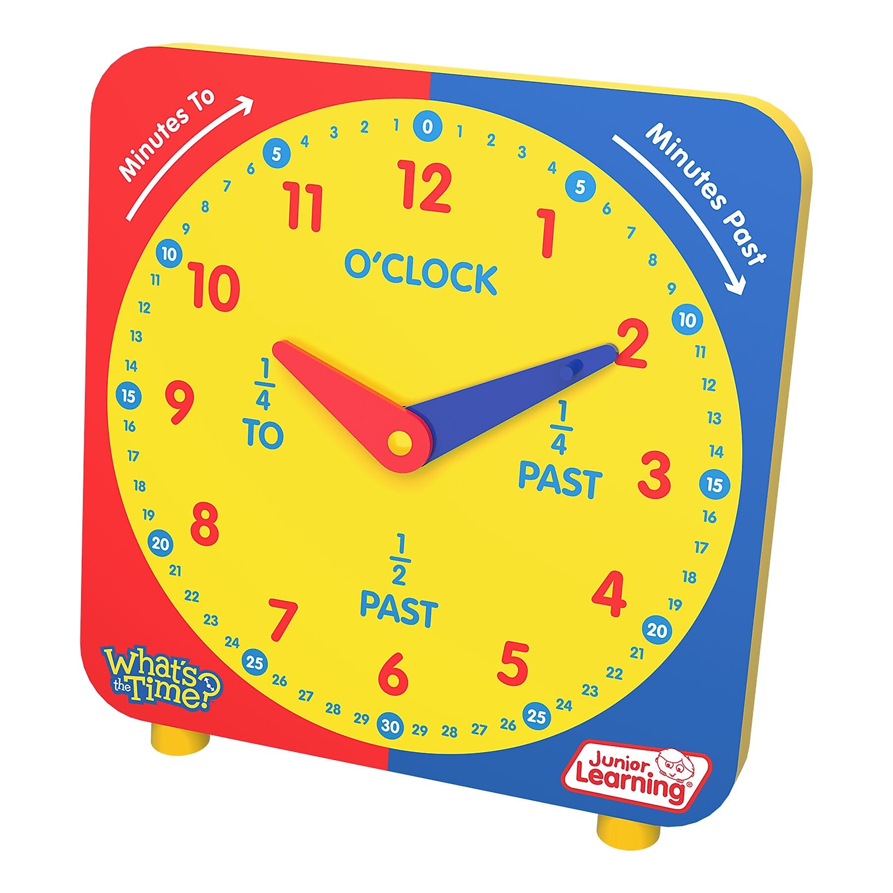 Junior Learning What's the Time? Geared Clock, Multicolored (JRL718)