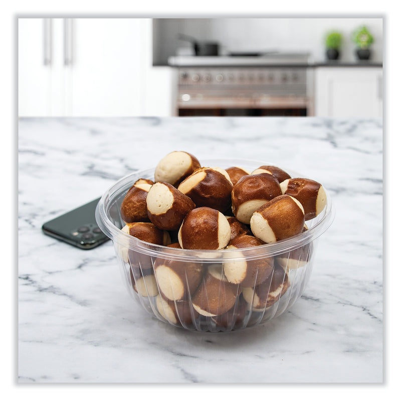 Dart® PresentaBowls Clear Bowls, 48 oz, PET Plastic, 63/Bag, 252/Carton